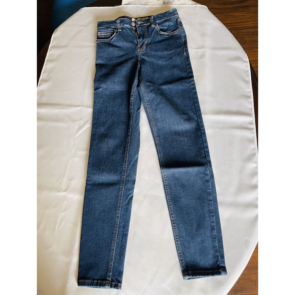 Topshop Moto Jamie High Rise Waist Skinny Slim Jeans Pants Blue W26 L30 Women